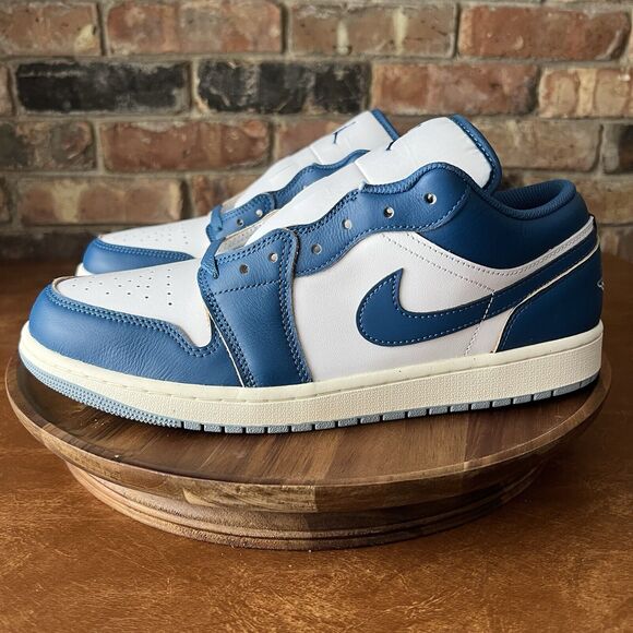 New Nike Air Jordan 1 SE Low Industrial Blue White Shoes Sneakers Size 11.5 - Picture 5 of 16